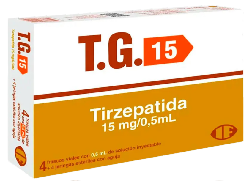 T.G.15 Tirzepatida 15mg - Kit com 4 ampolas